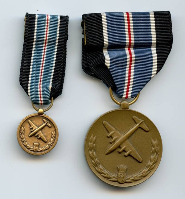 Post WW2 Medal for Humane Action + Miniature
