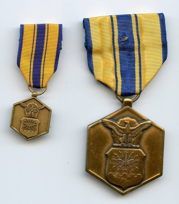Post WW2 Air Force Commendation Medal + Miniature
