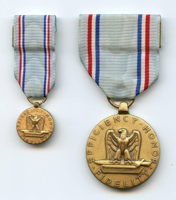 Post WW2 Air Force Good Conduct Medal + Miniature