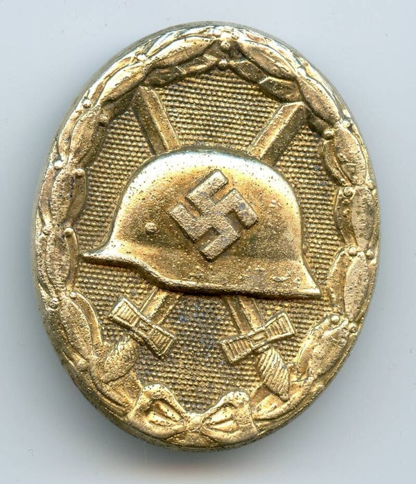 Gold Wound Badge by Carl Wild "107"