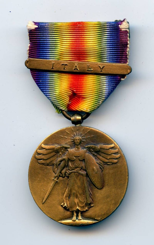 WW1 Victory Medal with "Italy" Bar