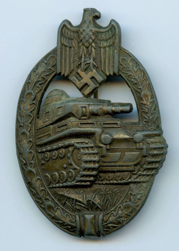 Panzer Assault Badge in Bronze by Adolf Scholze
