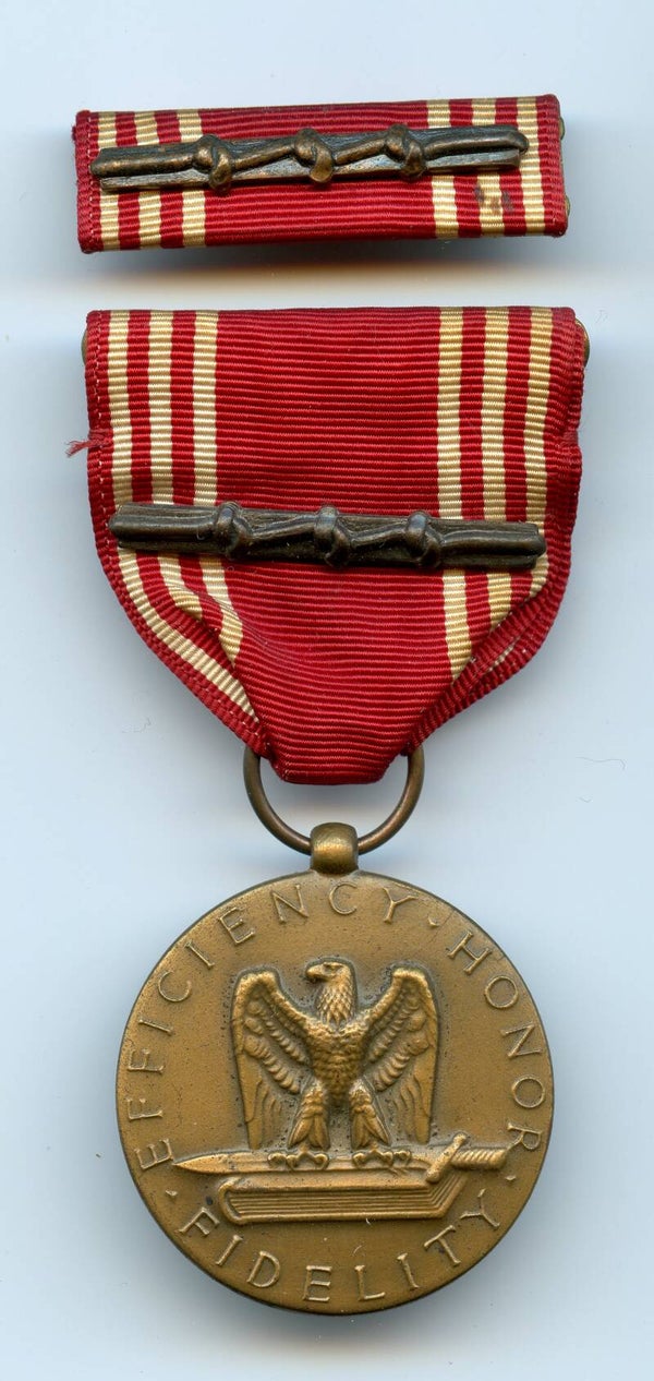WW2 Good conduct medal with bronze knott device