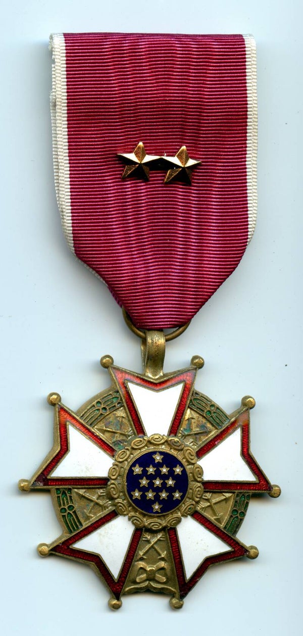 Post WW2 Legion of Merit Medal with 2 Gold Award Stars