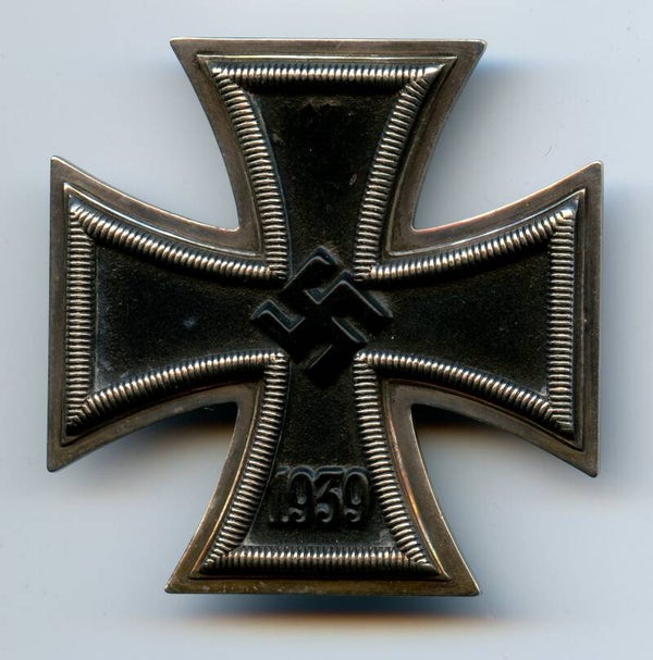 Iron Cross 1st Class by Fritz Zimmermann "6"