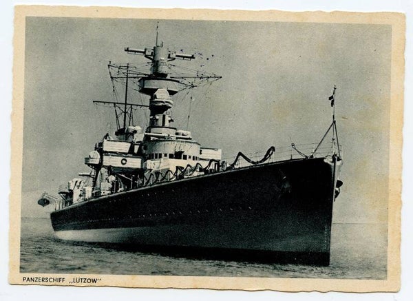 Postcard Panzerschiff "Lützow"
