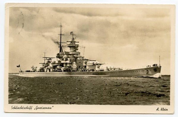 Postcard Schlachtschiff "Gneisenau"
