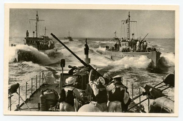 Postcard "Räumboote"