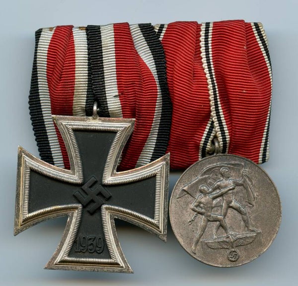 2 Piece Medal Bar (Iron Cross 2nd Class/Austrian Occupation)