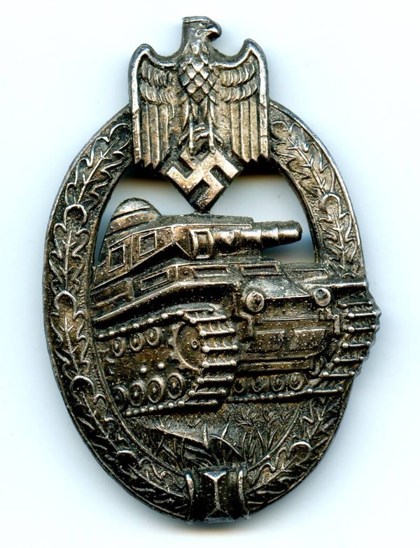 Panzer Assault Badge in Silver by Adolf Scholze