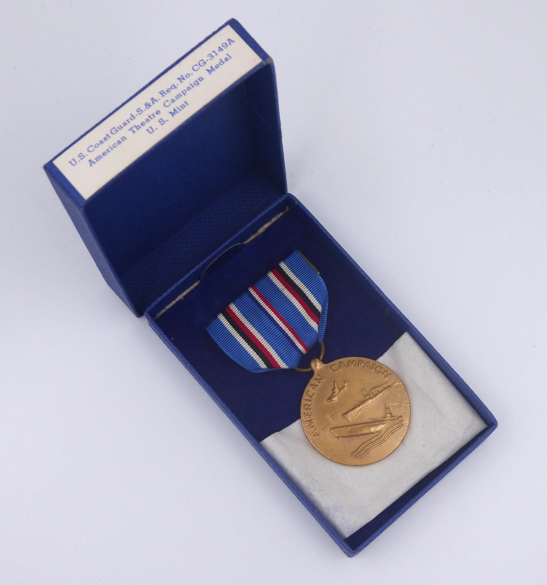 WW2 Cased American Navy Campaign Medal