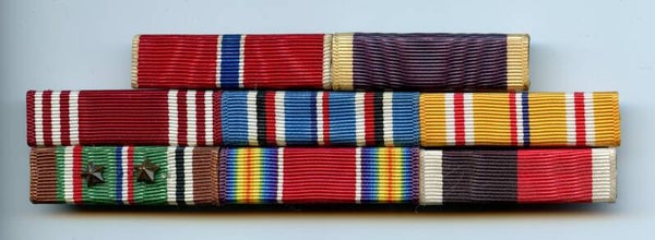 WW2 US 8 Piece Ribbon Bar Set