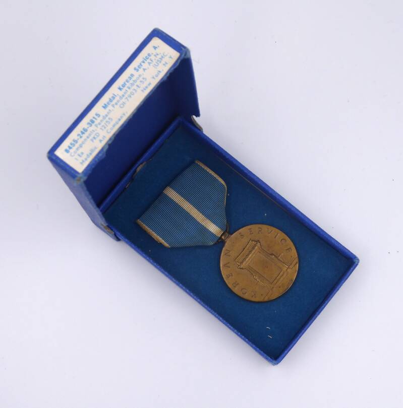 Post WW2 Cased Korea Service Medal