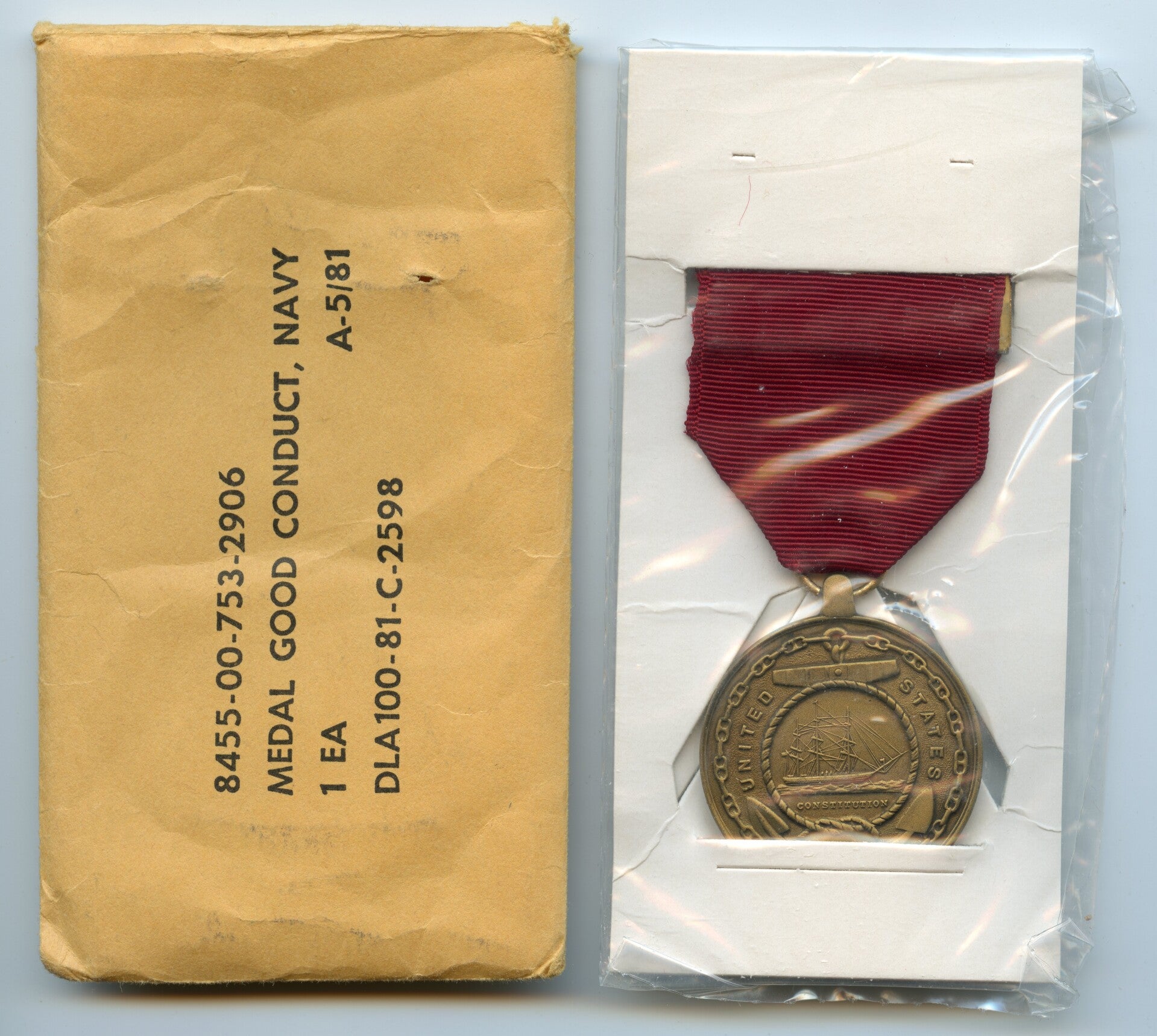 Modern Era Navy Good Conduct Medal with Packet