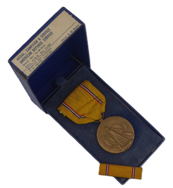 WW2 Cased American Defense Medal