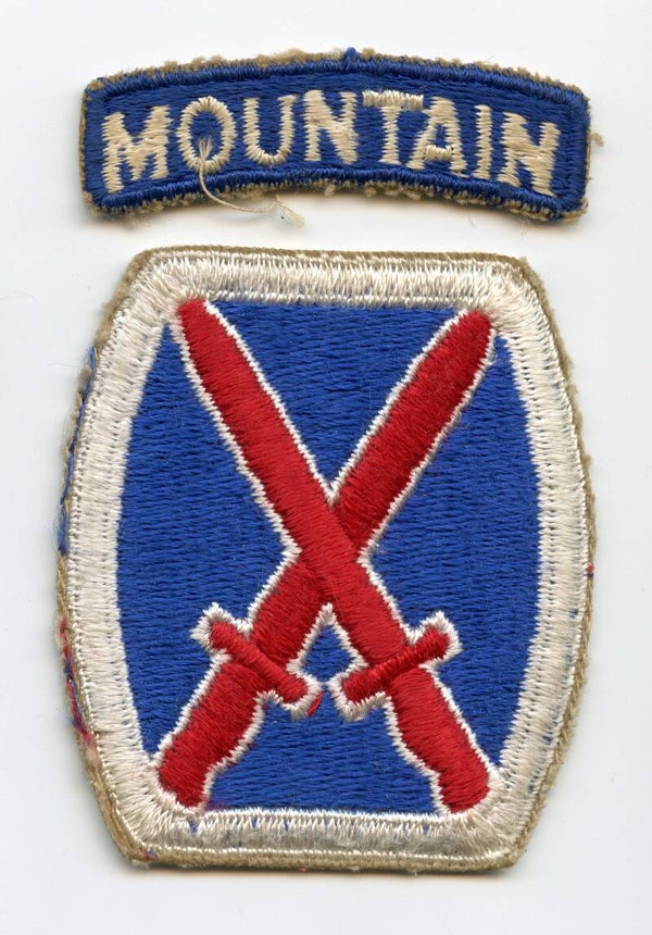 WW2 10th Mountain Division Patch