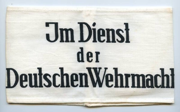 "Im Dienst der Deutschen Wehrmacht" Armband
