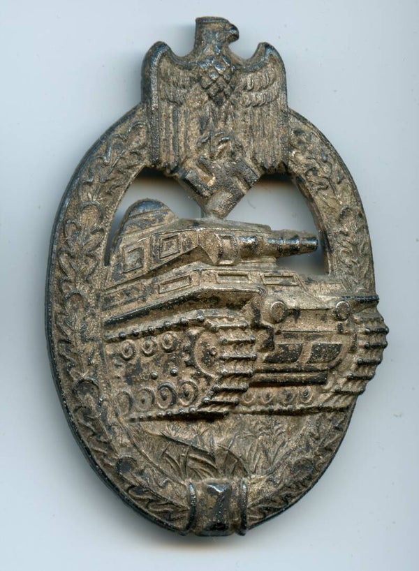 Panzer Assault Badge in Silver by Adolf Scholze