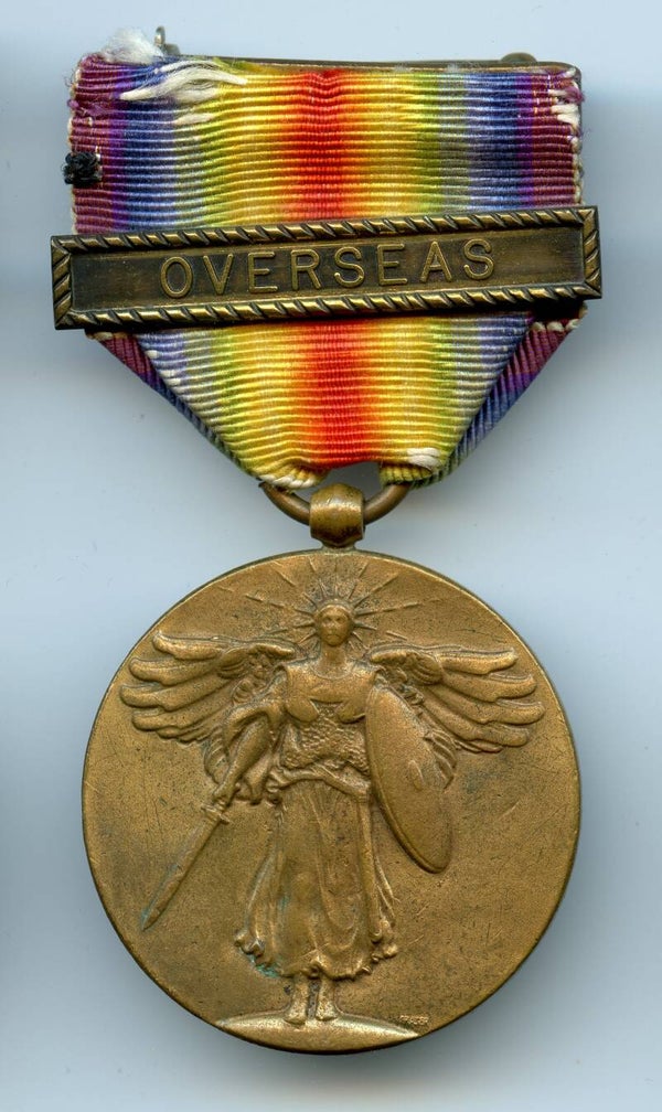 WW1 Victory Medal with "Overseas" Bar