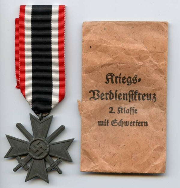 KVK 2nd Class with Swords & Packet by Moritz Hausch AG "127"