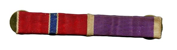 WW2 US Ribbon Bar "Bronze Star/Purple Heart Medal"