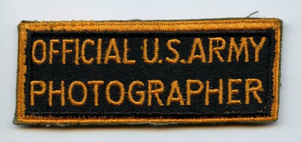 WW2 Official U.S. Army Photographer Patch