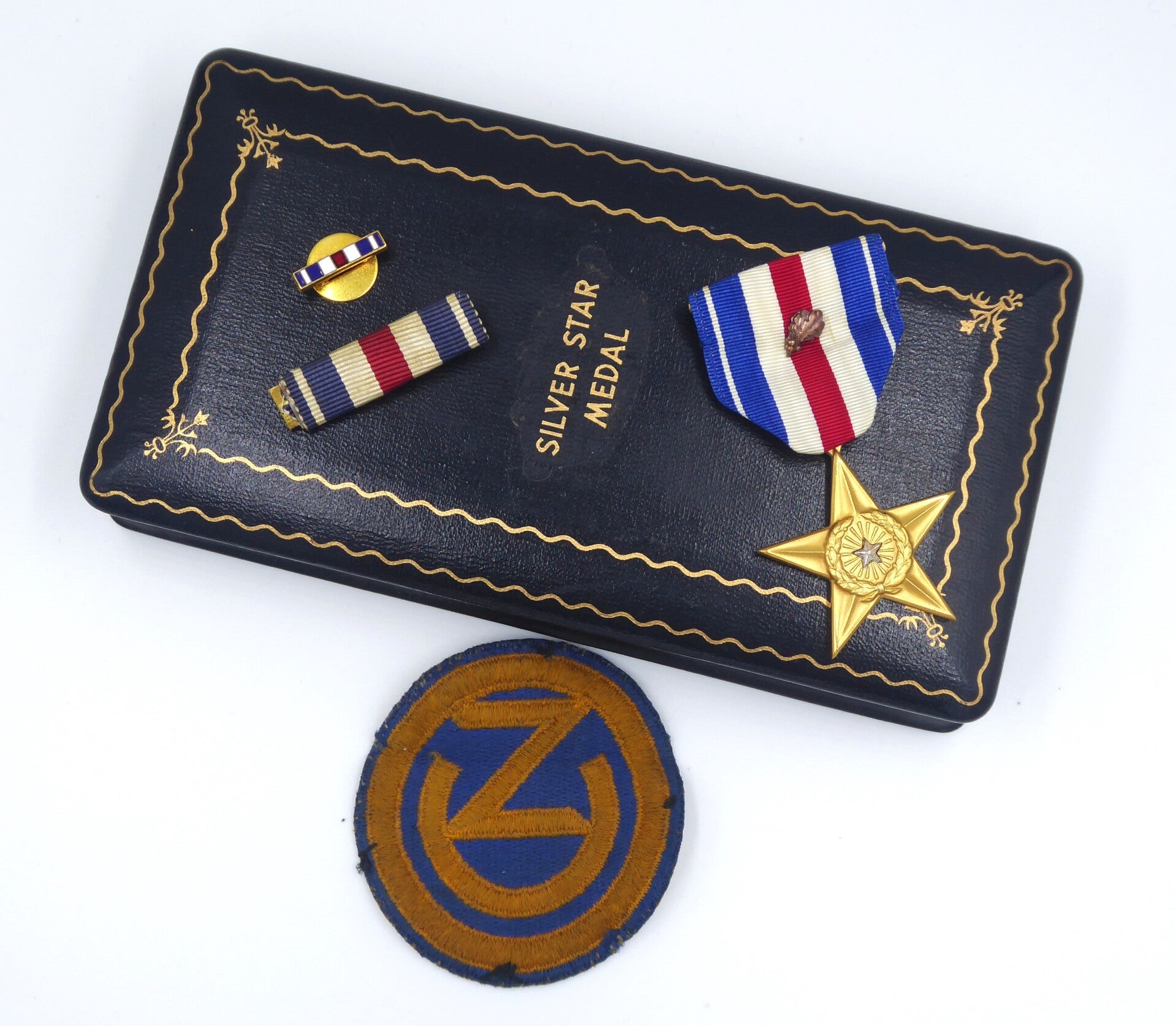 WW2 Cased & Named Silver Star Medal with Oak Leaf, 406th Infantry Regiment, 102nd Infantry Division (Germany, 1945)
