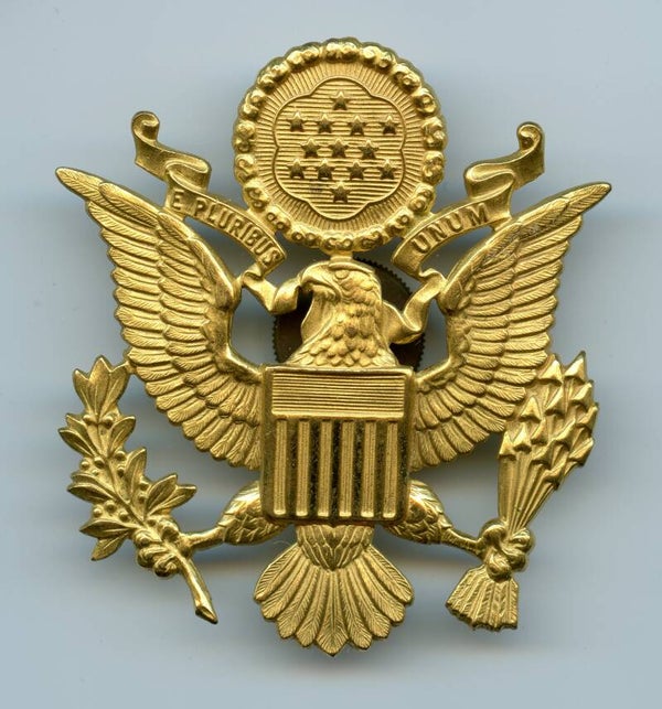 WW2 Officers Visor Cap Badge