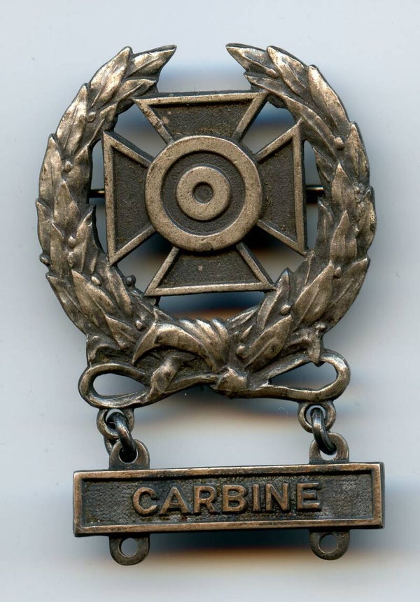 WW2 Sterling Expert Sharpshooter Marksmanship Badge "Carbine Clasp"