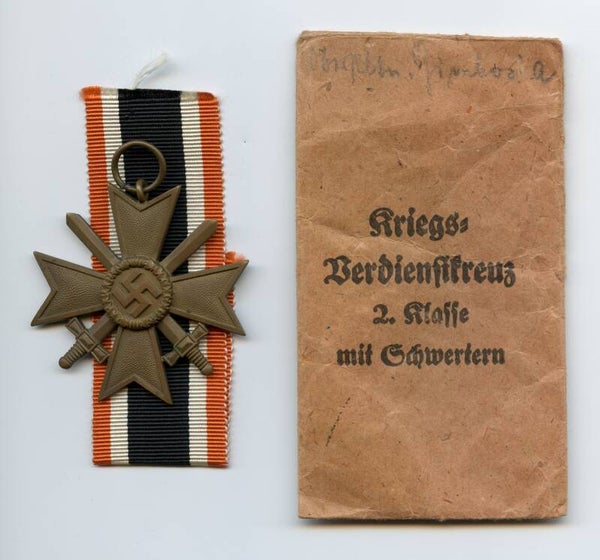 KVK 2nd Class with Swords & Packet by Wiedmann