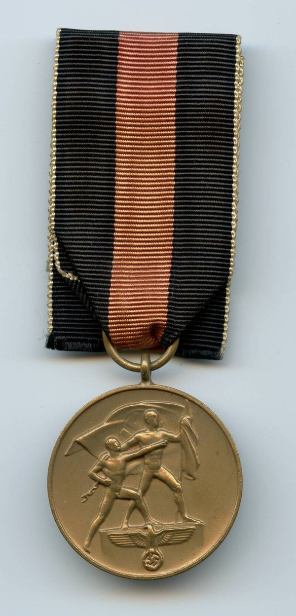 1 October 1938 Czech Annexation medal