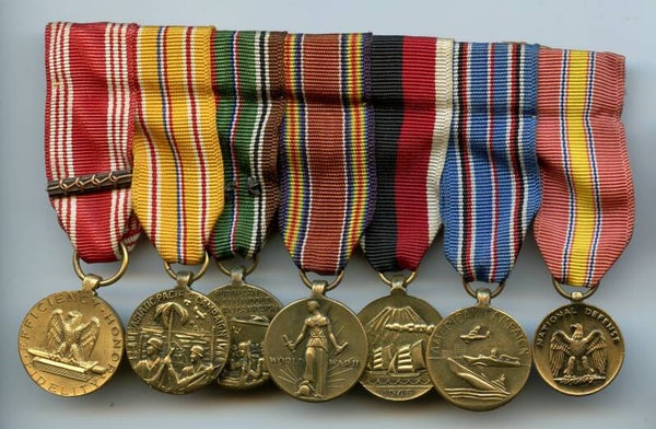 WW2 US Army Mini Medal Bar