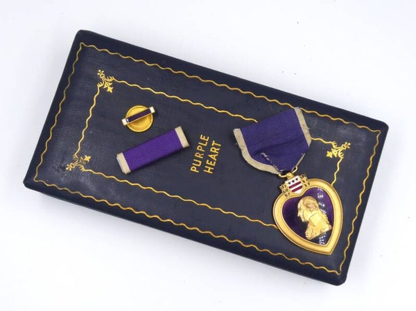 WW2 Cased Numbered Purple Heart Medal '95373' 1941 (Robbins Co.)