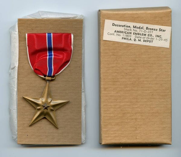WW2 Boxed Bronze Star Medal