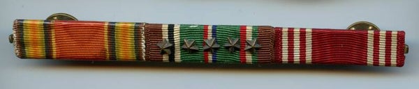 WW2 US 3 Piece Ribbon Bar Set