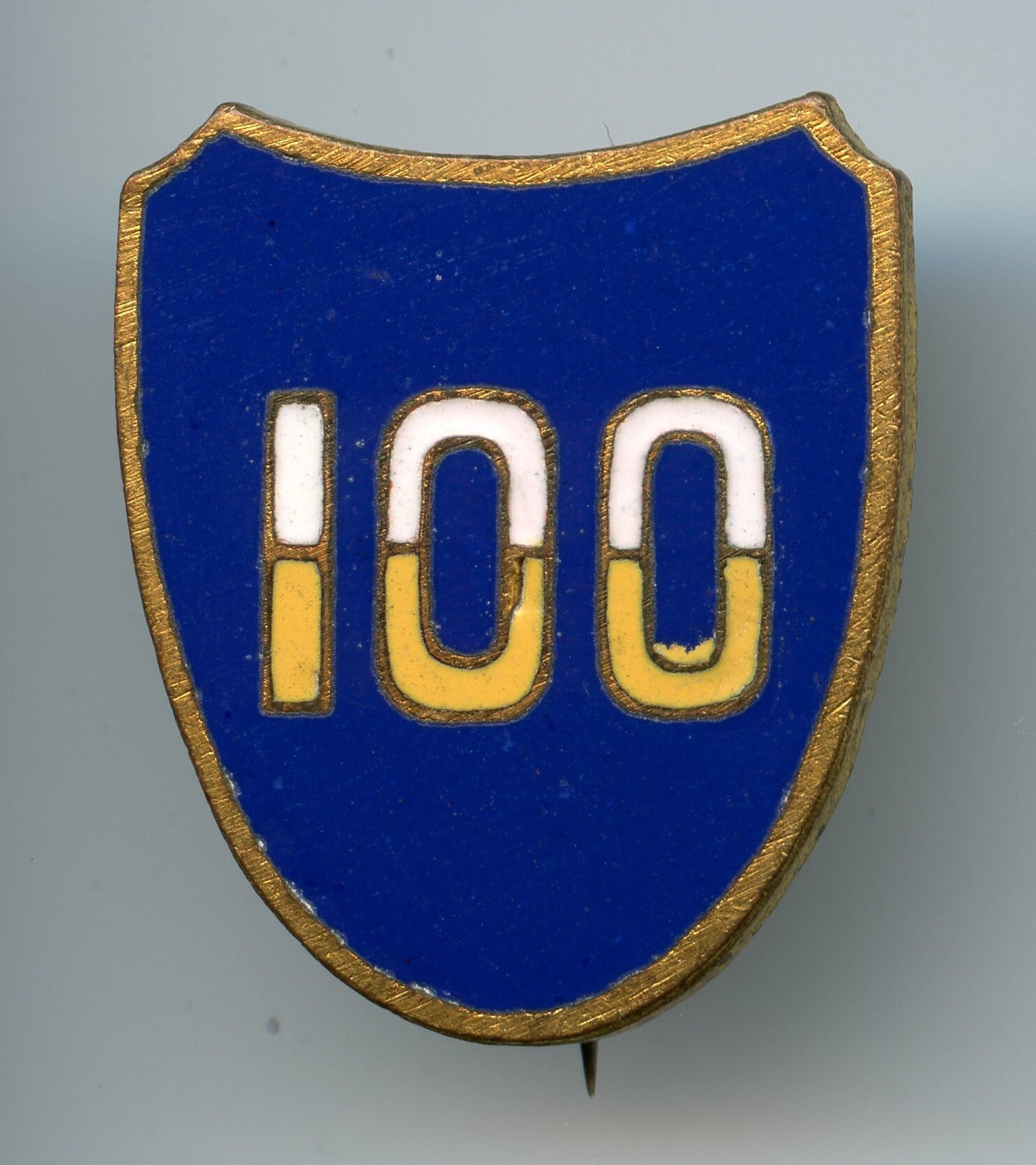 WW2 100th Infantry Division DUI Pin