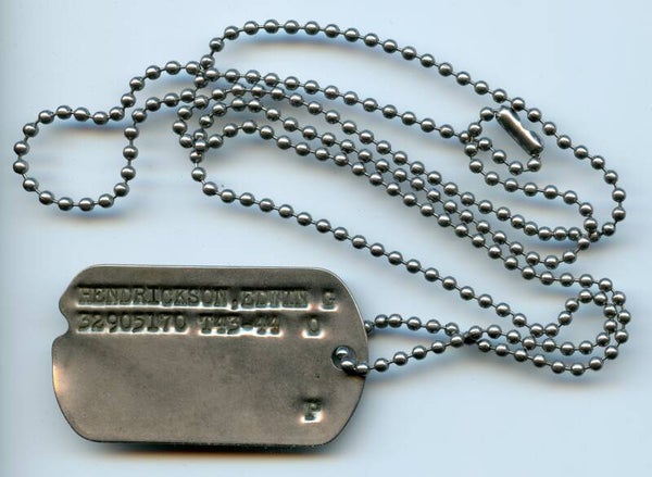 WW2 Dog Tag "Hendrickson"