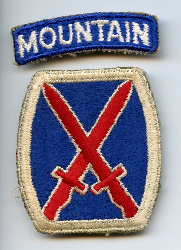 WW2 10th Mountain Division Patch