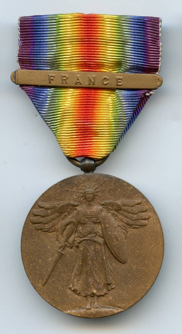 WW1 Victory Medal with "France" Bar
