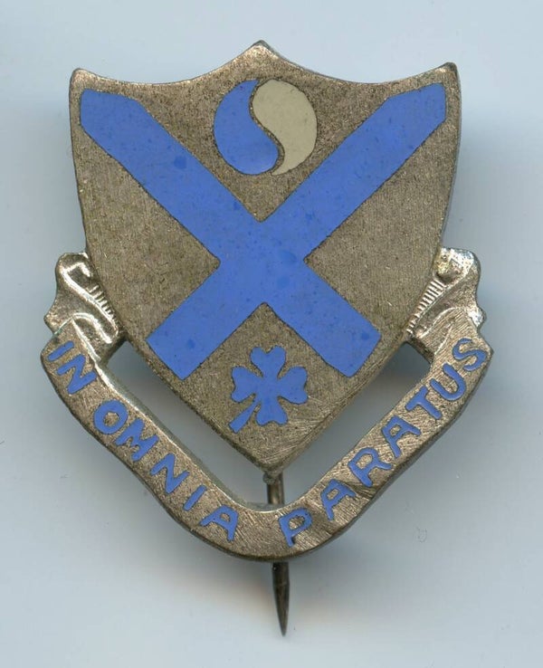 WW2 114th Infantry Regiment DUI Pin