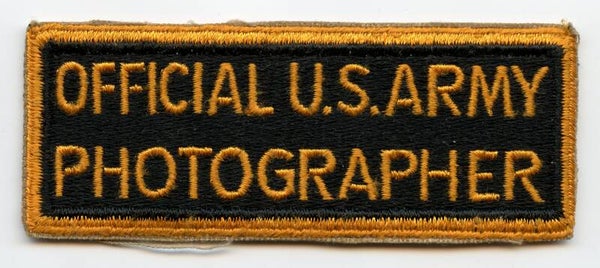 WW2 Official U.S. Army Photographer Patch