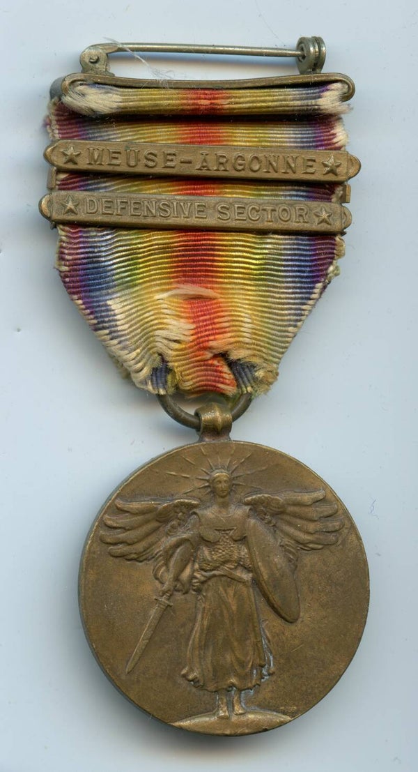WW1 Victory Medal with "Meuse-Argonne/Defensive Sector" Bars