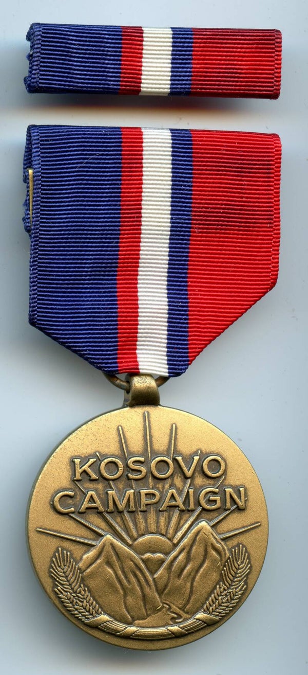 Modern Era Kosovo Campaign Medal + Ribbon Bar
