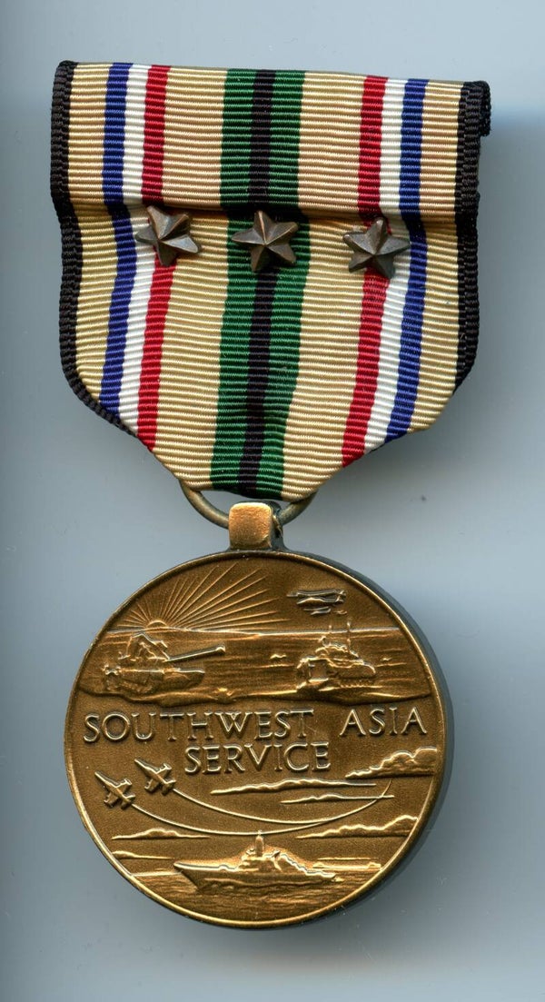 Modern Era Southwest Asia Service Medal with 3 Campaign Stars