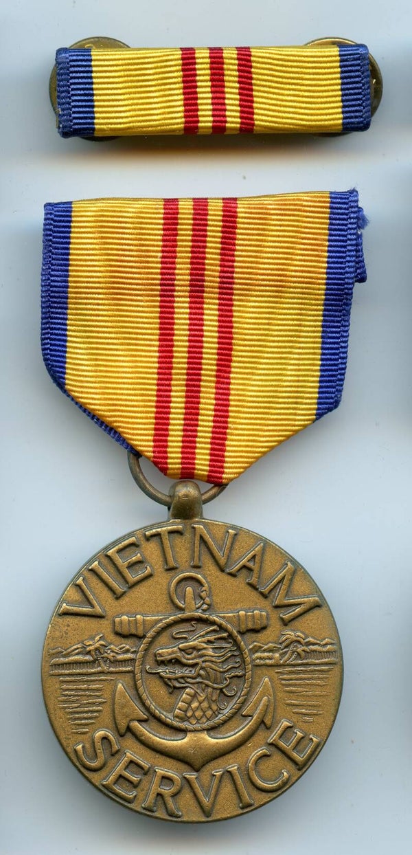 Modern Era Merchant Marine Vietnam Service Medal + Ribbon Bar