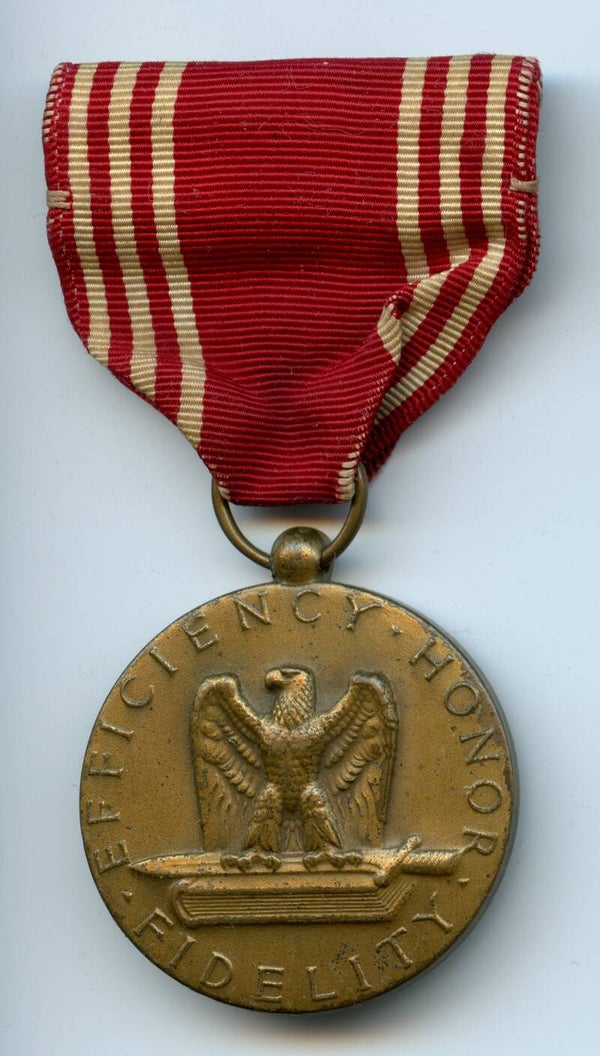 WW2 Engraved Good Conduct Medal "E.T.O. 1943"
