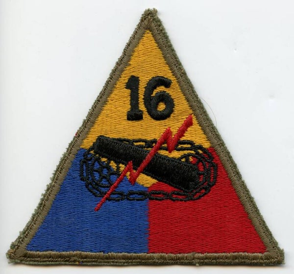 WW2 16th Armored Division Patch