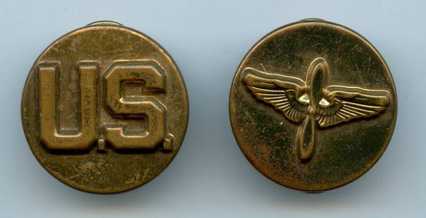 WW2 US Air Force Collar Disc Set