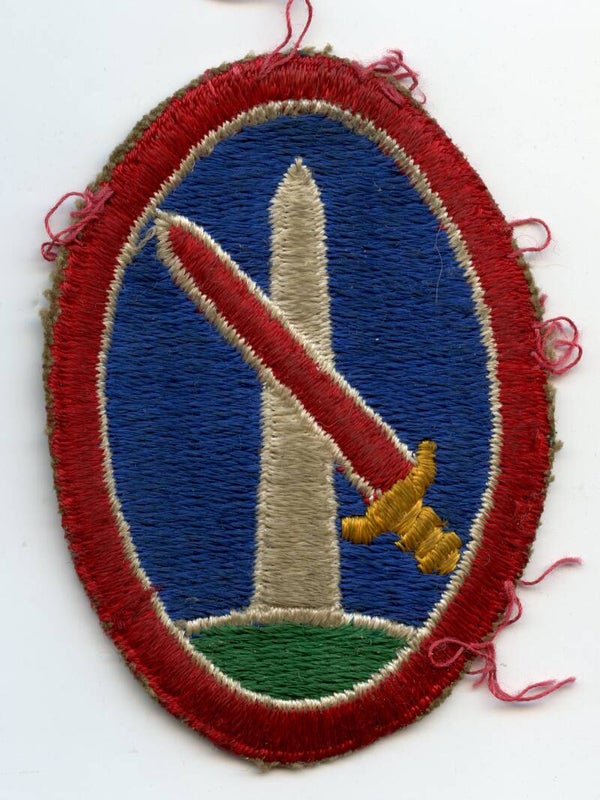 WW2 Military District of Washington Patch (Greenback)