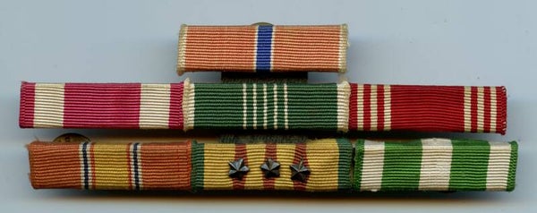 Vietnam Era US Army 7 Piece Ribbon Bar